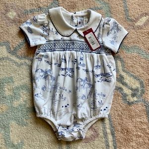 Nantucket Kids smocked bubble 9 mos NWT